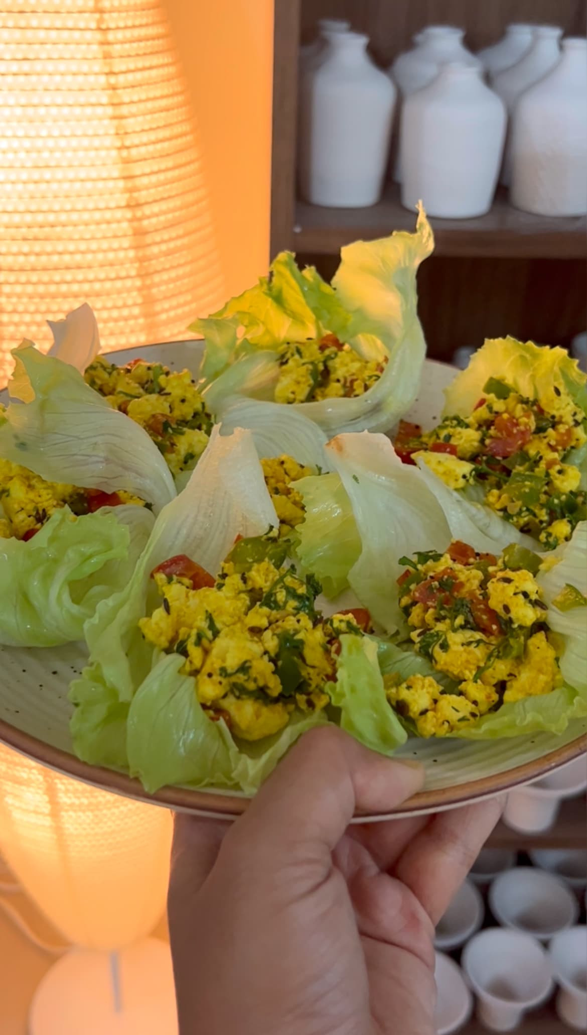 Lettuce wrapped paneer